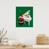 Santa Claus Pianist Poster (Keuken)