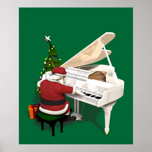 Santa Claus Pianist Poster (Voorkant)