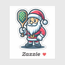 SANTA CLAUS - Pickleball Mascot Court Player Fun Sticker