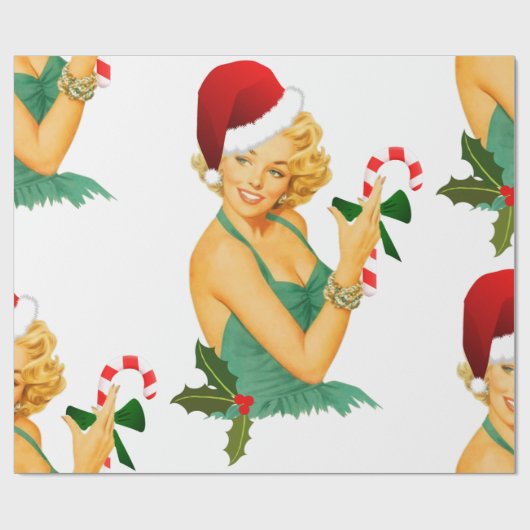 santa claus pin cadeaupapier (Vlak)