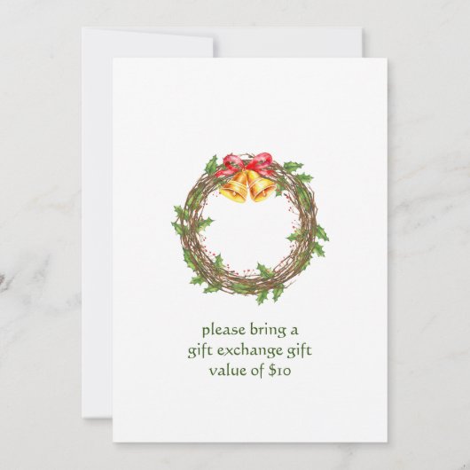 Santa Claus Pine Branch Merry Kerstparty Kaart (Achterkant)