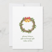 Santa Claus Pine Branch Merry Kerstparty Kaart (Achterkant)