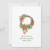 Santa Claus Pine Branch Merry Kerstparty Kaart (Achterkant)