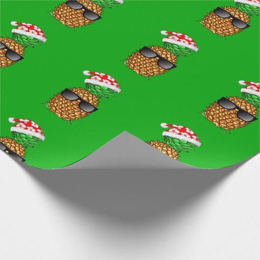 Santa Claus Pineapple Cadeaupapier (Hoek)