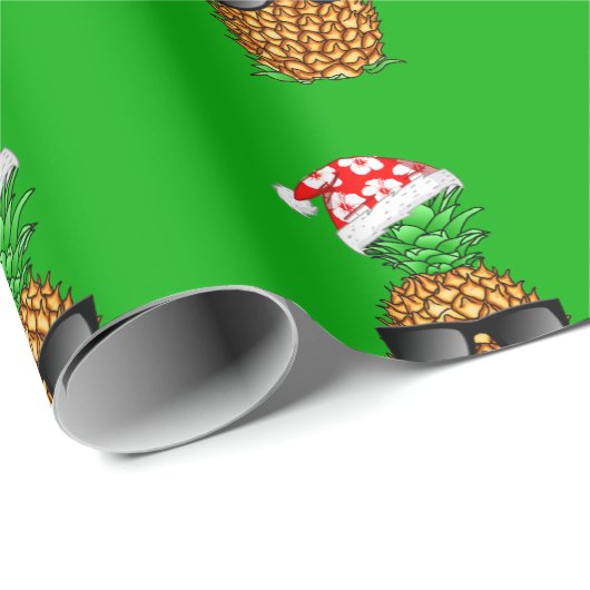 Santa Claus Pineapple Cadeaupapier (Rol Hoek)