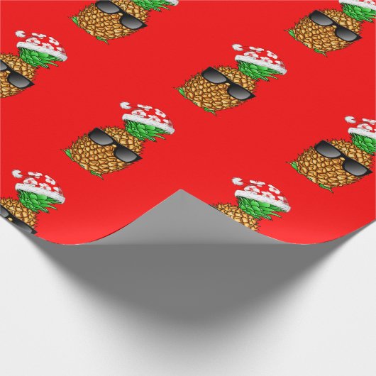 Santa Claus Pineapple Cadeaupapier (Hoek)