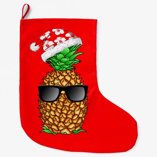Santa Claus Pineapple Grote Kerstsok (Voorkant)