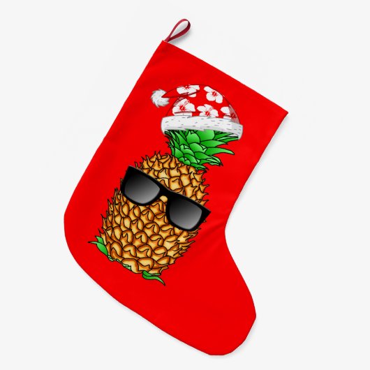 Santa Claus Pineapple Grote Kerstsok (Voorkant (Hangend))