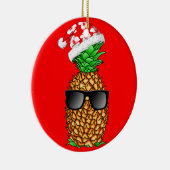 Santa Claus Pineapple Keramisch Ornament (Rechts)