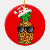 Santa Claus Pineapple Keramisch Ornament (Achterkant)