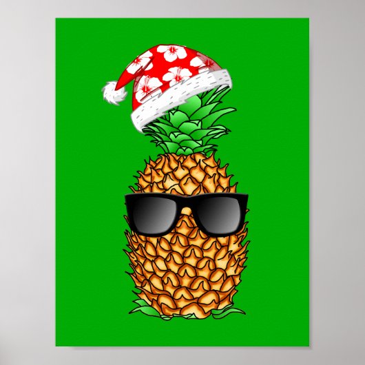 Santa Claus Pineapple Poster (Voorkant)