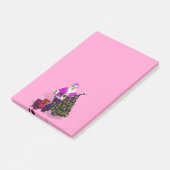Santa Claus Pink Ribbons Post-it® Notes (Schuin)