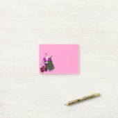 Santa Claus Pink Ribbons Post-it® Notes (Op bureau)
