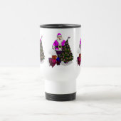 Santa Claus Pink Ribbons Reisbeker (Center)