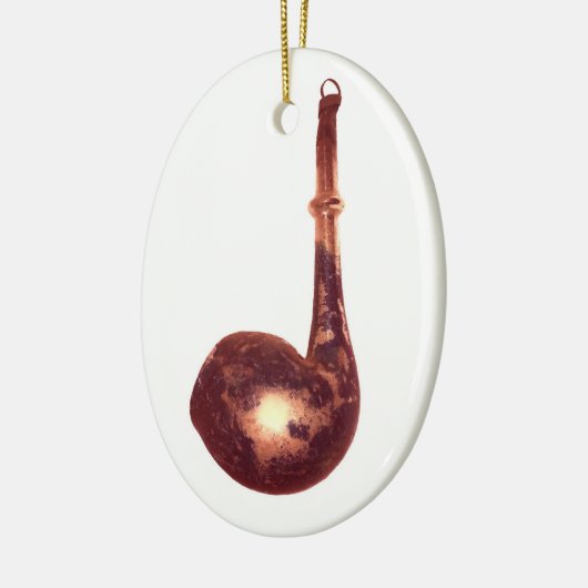 Santa Claus Pipe Keramisch Ornament (Links)