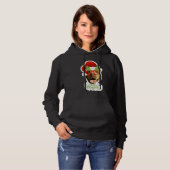 Santa Claus Pitbull Hond Hoodie (Voorkant volledig)