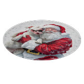 Santa Claus & Pitbull Puppy Hond Snijplank (Hoek)