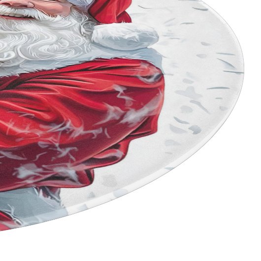 Santa Claus & Pitbull Puppy Hond Snijplank (Hoek)