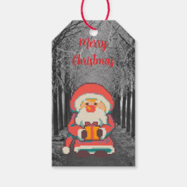 Santa Claus Pixelart Merry Christmas, Pixel Art  Cadeaulabel