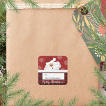 Santa Claus Plaid Square Holiday Christmas Label<br><div class="desc">Super leuke kerstcadeautjes labels voor kerstcadeautjes geven je kerstcadeautjes een speciale aanraking!</div>
