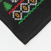 Santa Claus Playing Basketball Ugly Christmas Men Fleece Deken (Hoek)