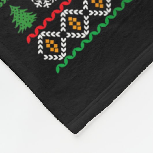 Santa Claus Playing Basketball Ugly Christmas Men  Fleece Deken (Hoek)