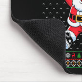 Santa Claus Playing Basketball Ugly Christmas Men Muismat (Hoek)