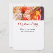 SANTA CLAUS PLAYING HARP CHRISTMAS PARTY INVITE KAART (Achterkant)