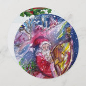 SANTA CLAUS PLAYING HARP - CHRISTMAS PARTY Pearl Kaart (Voorkant / Achterkant)