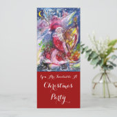 SANTA CLAUS PLAYING HARP CHRISTMAS PARTY Program Kaart (Staand voorkant)