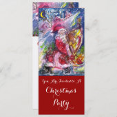 SANTA CLAUS PLAYING HARP CHRISTMAS PARTY Program Kaart (Voorkant / Achterkant)