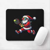 Santa Claus Playing Tennis Game Tennis Racket Chri Muismat (Met muis)
