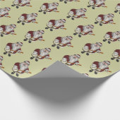 Santa Claus Plays Banjo Cadeaupapier (Hoek)