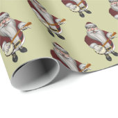 Santa Claus Plays Banjo Cadeaupapier (Rol Hoek)