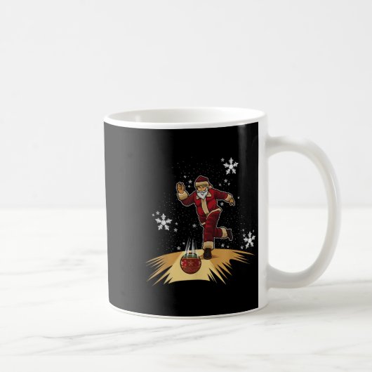 Santa Claus Plays Bowling - Xmas Gift For Your Bow Koffiemok (Rechts)