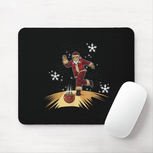 Santa Claus Plays Bowling - Xmas Gift For Your Bow Muismat (Met muis)