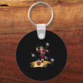 Santa Claus Plays Bowling - Xmas Gift For Your Bow Sleutelhanger (Voorkant)