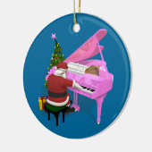 Santa Claus Plays Pink Piano Keramisch Ornament (Links)