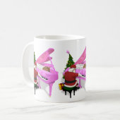 Santa Claus Plays Pink Piano Koffiemok (Voorkant links)
