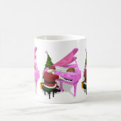 Santa Claus Plays Pink Piano Koffiemok (Center)