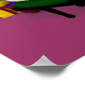 Santa Claus Plays Pink Piano Poster (Hoek)