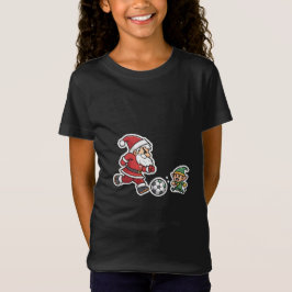 Santa Claus Plays Soccer with a Naughty Goblin T-shirt