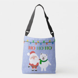 Santa Claus polair beer schattig hoe kerstman Crossbody Tas