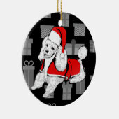 santa claus poodle keramisch ornament (Rechts)
