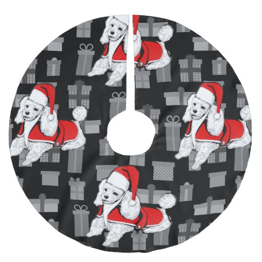 santa claus poodle kerstboom rok (Voorkant)