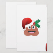 santa claus poop emoji briefpapier (Voorkant / Achterkant)
