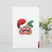 santa claus poop emoji briefpapier (Staand voorkant)