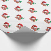 santa claus poop emoji cadeaupapier (Hoek)