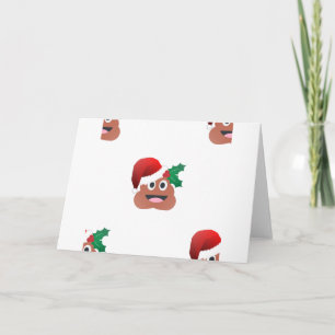 santa claus poop emoji feestdagen kaart