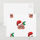 santa claus poop emoji feestdagenkaart (Voorkant / Achterkant)